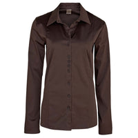 Longlady Blouse Dienne Donkerbruin | Tall