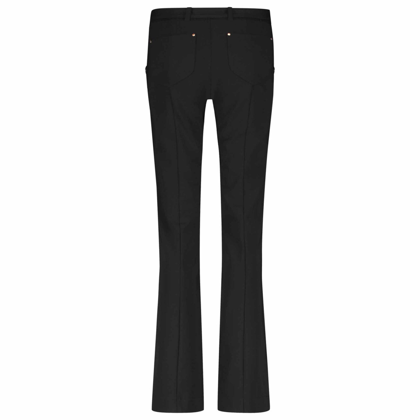 Zip73 Broek Flare Button Zwart lange vrouwen tall