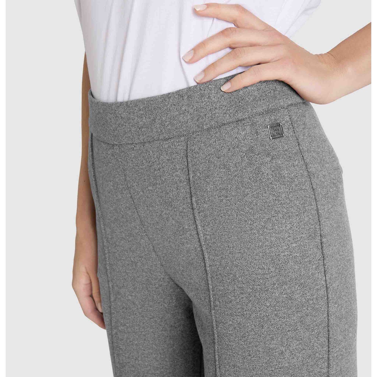 Mac Broek Chiara Smart Metal Grey | Tall
