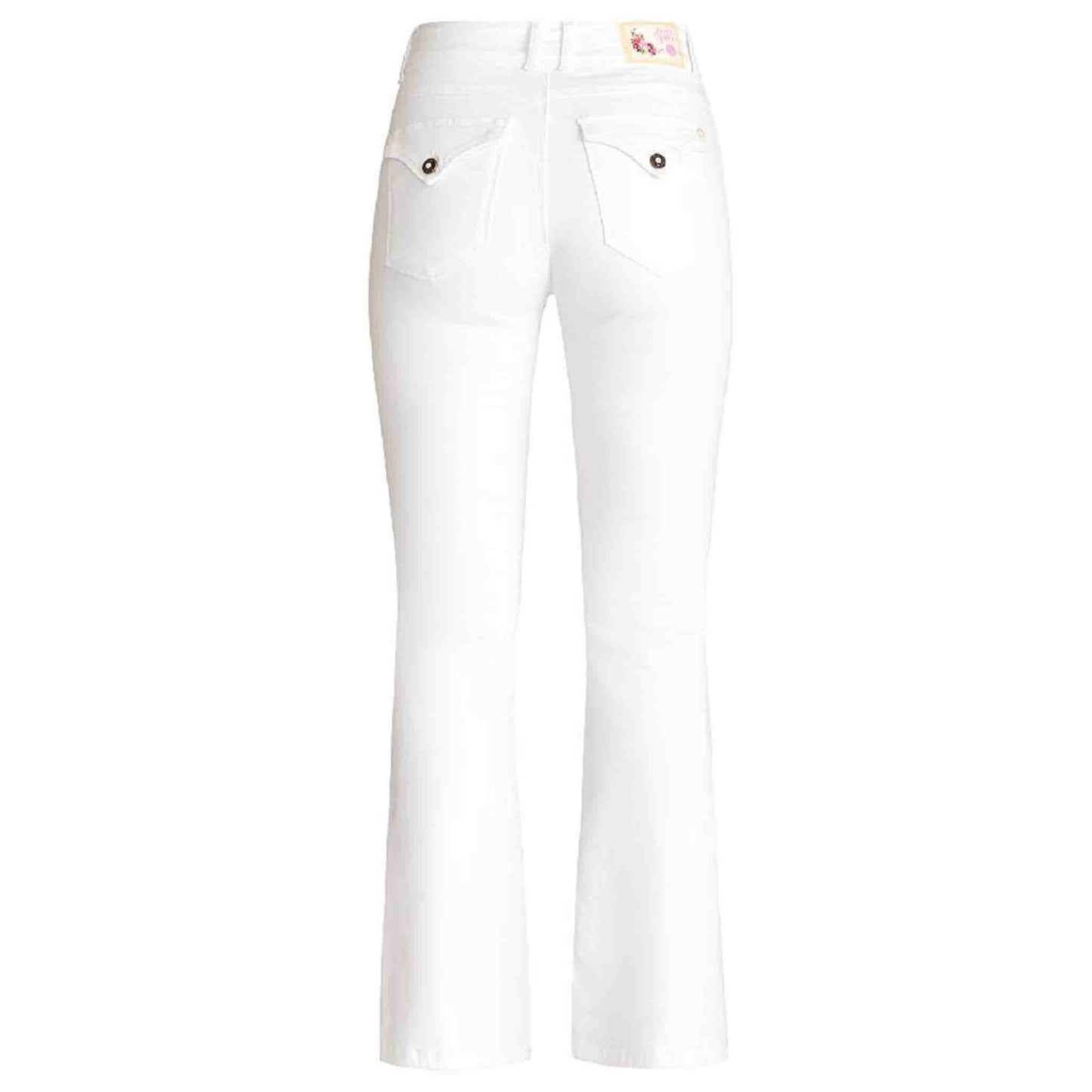 DNM Pure Jeans lange vrouwen Flynn Flap Wit