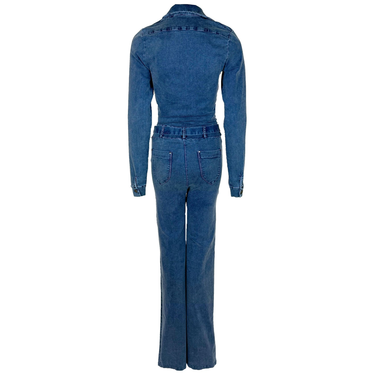 Tall Zip73 Jumpsuit Denim Flare - lange vrouwen