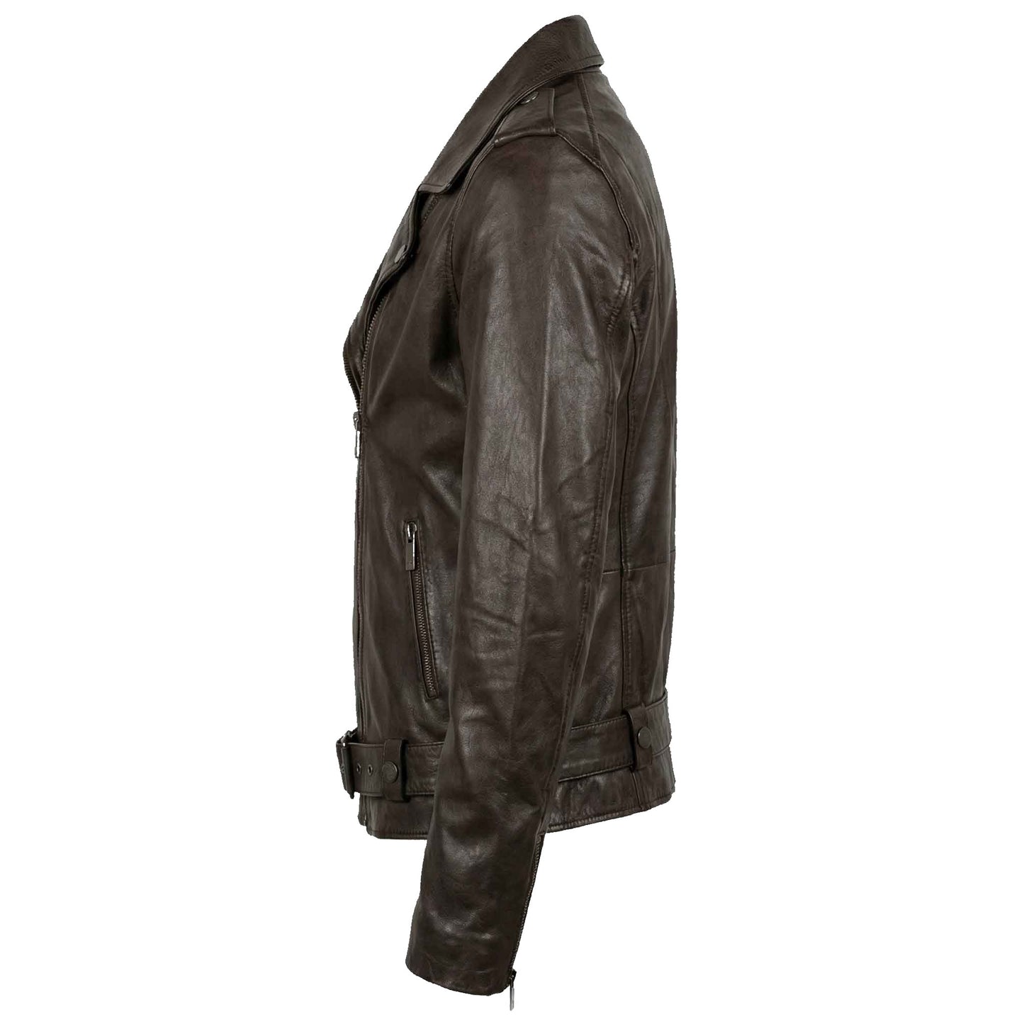 Transmission Bikerjack Leder Donkerbruin | Tall