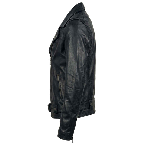Transmission Bikerjack Leder Zwart, tall kleding voor lange vrouwen