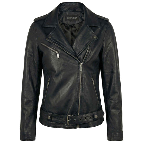 Transmission Bikerjack Leder Zwart, tall kleding voor lange vrouwen