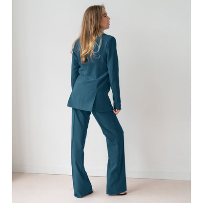 Tall Longlady Broek Nera Petrol model | lange vrouwen