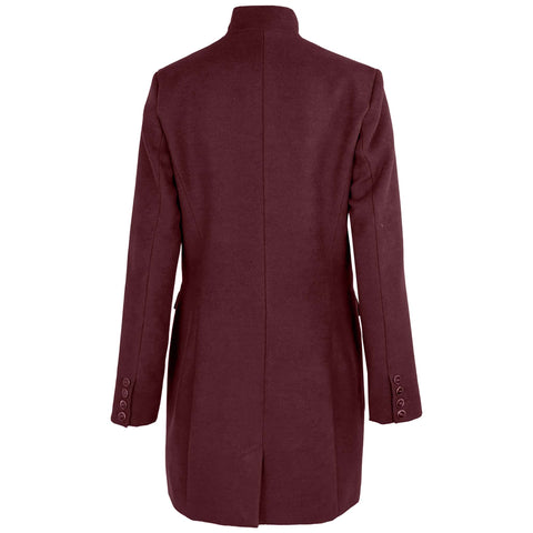 Longlady Jas Christianne Bordeaux, tall kleding voor lange dames, achteraanzicht