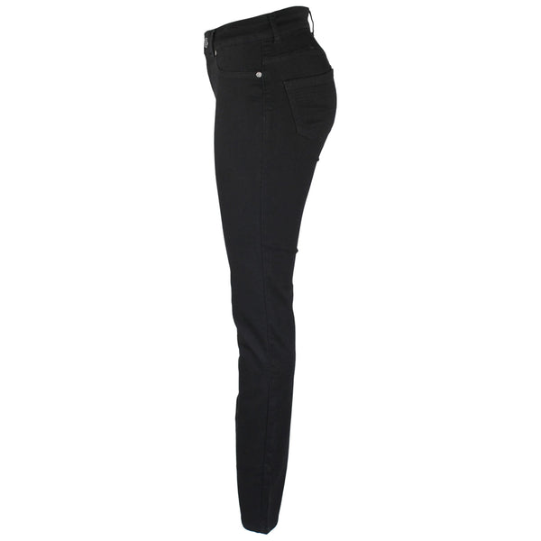 Bloomers Jeans Alina Black, lange dames jeans, zijaanzicht