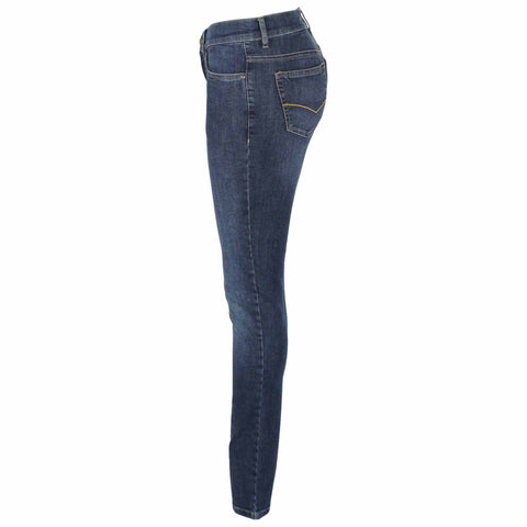 Bloomers Jeans Alina Mid Blue, lange dames jeans, zijaanzicht