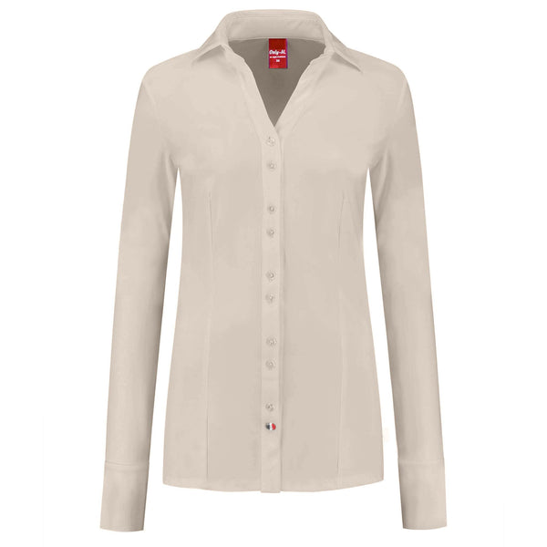 Only-M Blouse Sporty Lichtbeige, tall kleding voor lange vrouwen