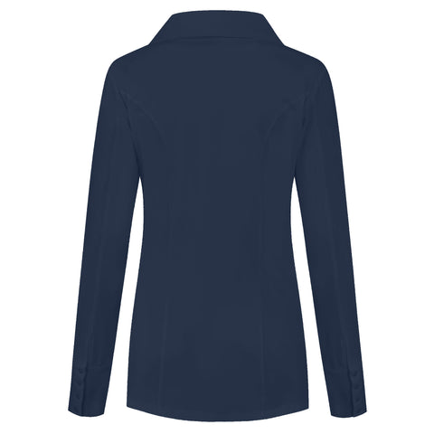 Only-M Blouse Sporty Donkerblauw, tall kleding voor lange dames, achteraanzicht