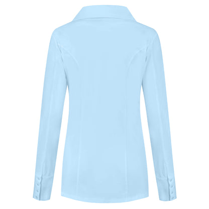 Only-M Blouse Sporty Lichtblauw | Tall