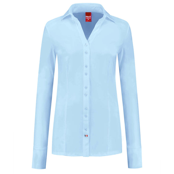 Only-M Blouse Sporty Lichtblauw, tall kleding voor lange vrouwen