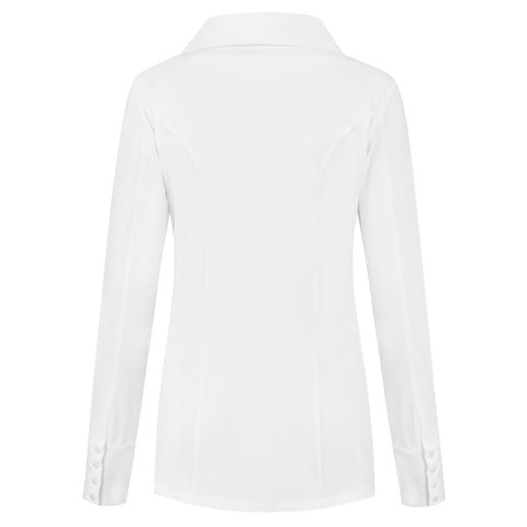 Only-M Blouse Sporty Wit, tall kleding voor lange vrouwen
