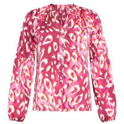 Smashed Lemon Blouse Fuchsia