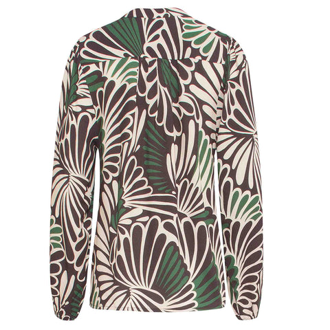 Smashed Lemon Blouse Zwart Groen, tall kleding voor lange vrouwen
