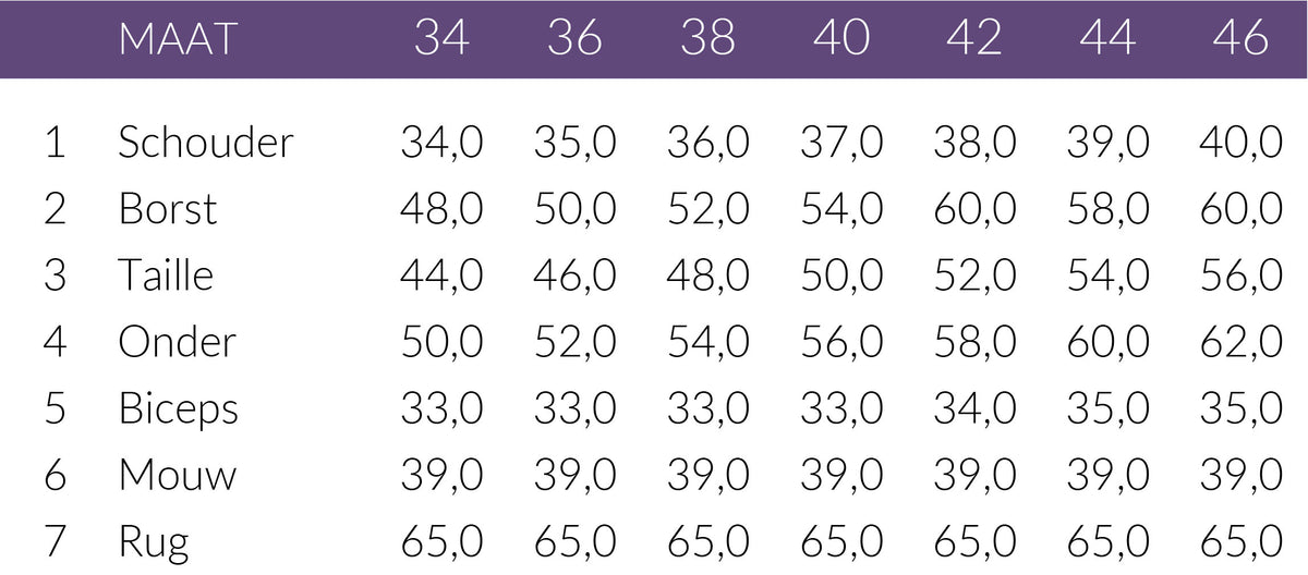 Maattabel Kimara Blouse Belle | Tall