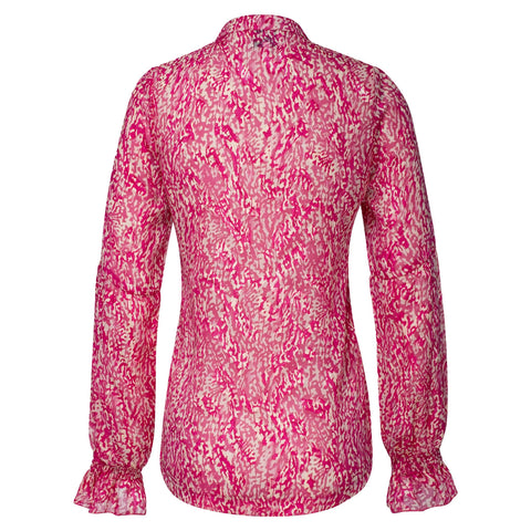 Kimara Blouse Thesa Fuchsia, tall kleding voor lange dames, achteraanzicht