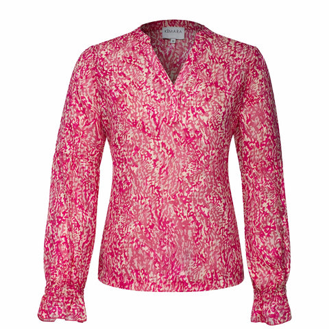Kimara Blouse Thesa Fuchsia, tall kleding voor lange vrouwen