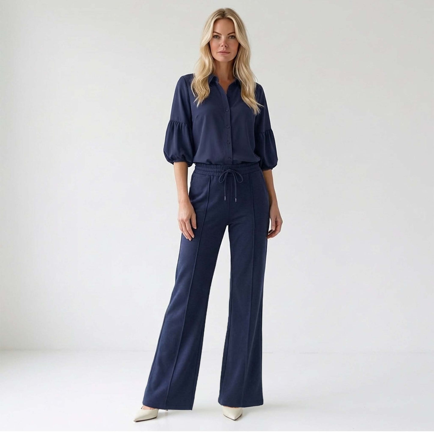 Longlady Blouse Dara Donkerblauw | Tall