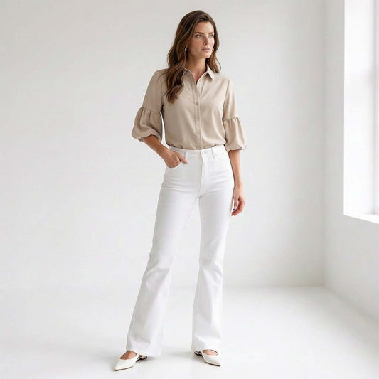 Longlady Blouse Dara Lichtbeige | Tall