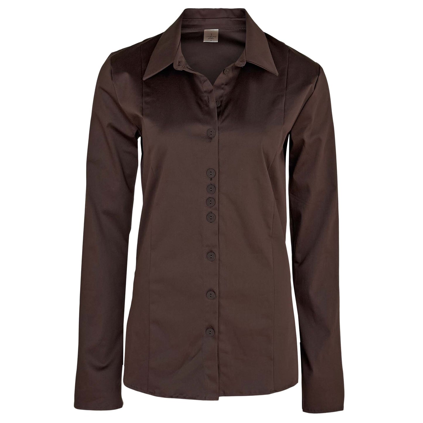 Longlady Blouse Dienne Donkerbruin | Tall