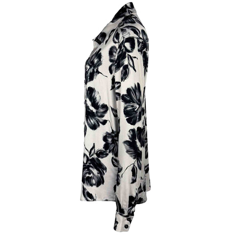 Longlady Blouse Dina Bloem, kleding voor lange vrouwen, zijaanzicht