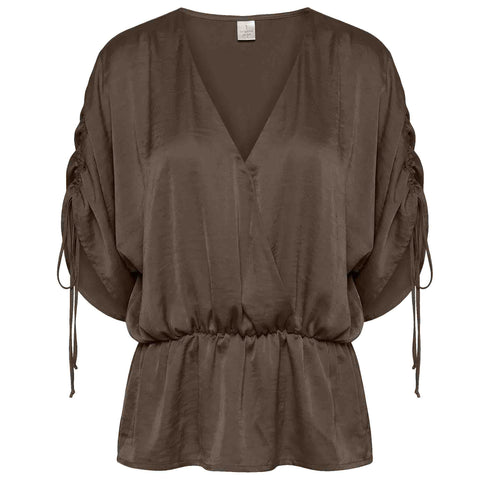 Longlady Blouse Odinne Donkerbruin | Tall