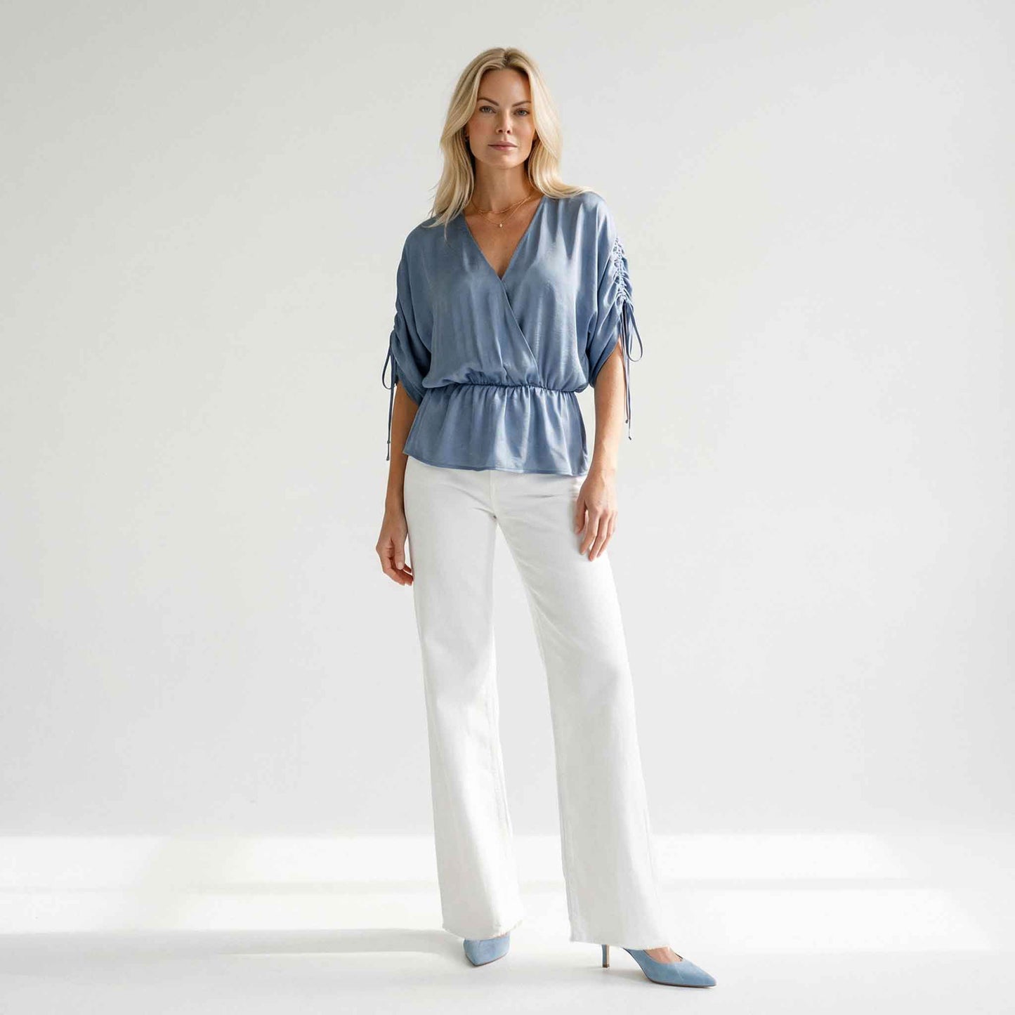 Longlady Blouse Odinne Blauw | Tall