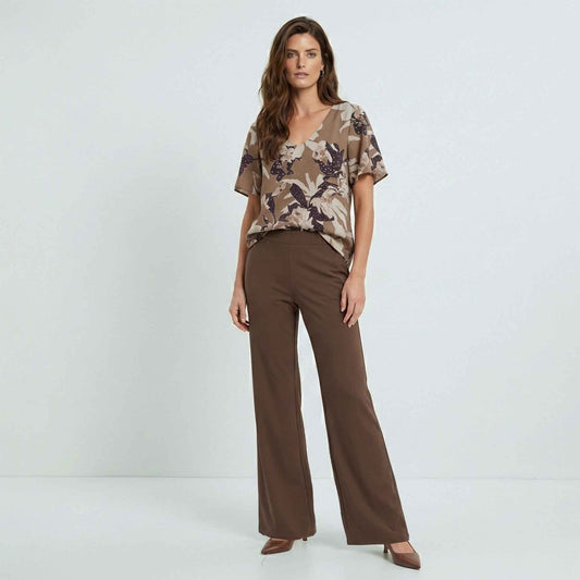 Longlady Blouse Tynka Bruin | Tall