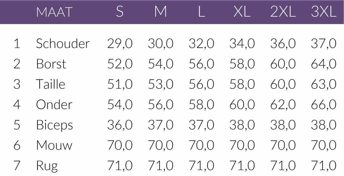 Maattabel NED Blouse Maldon Mother of Pearl | Tall