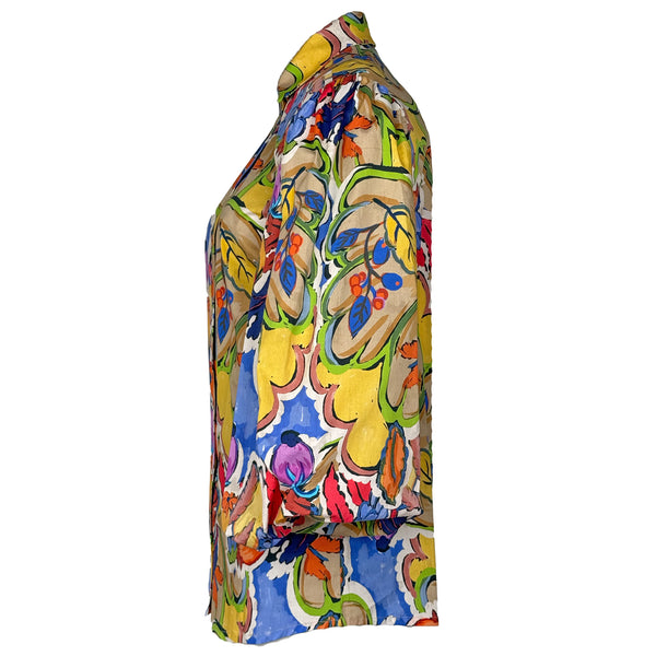 Only-M Blouse Pofmouw Fiori, kleding voor lange vrouwen, zijaanzicht