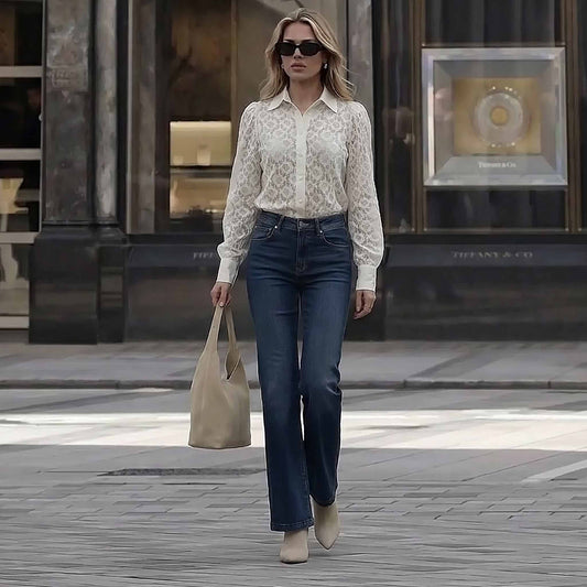 Mac Jeans Rich Palazzo Night Blue | Tall