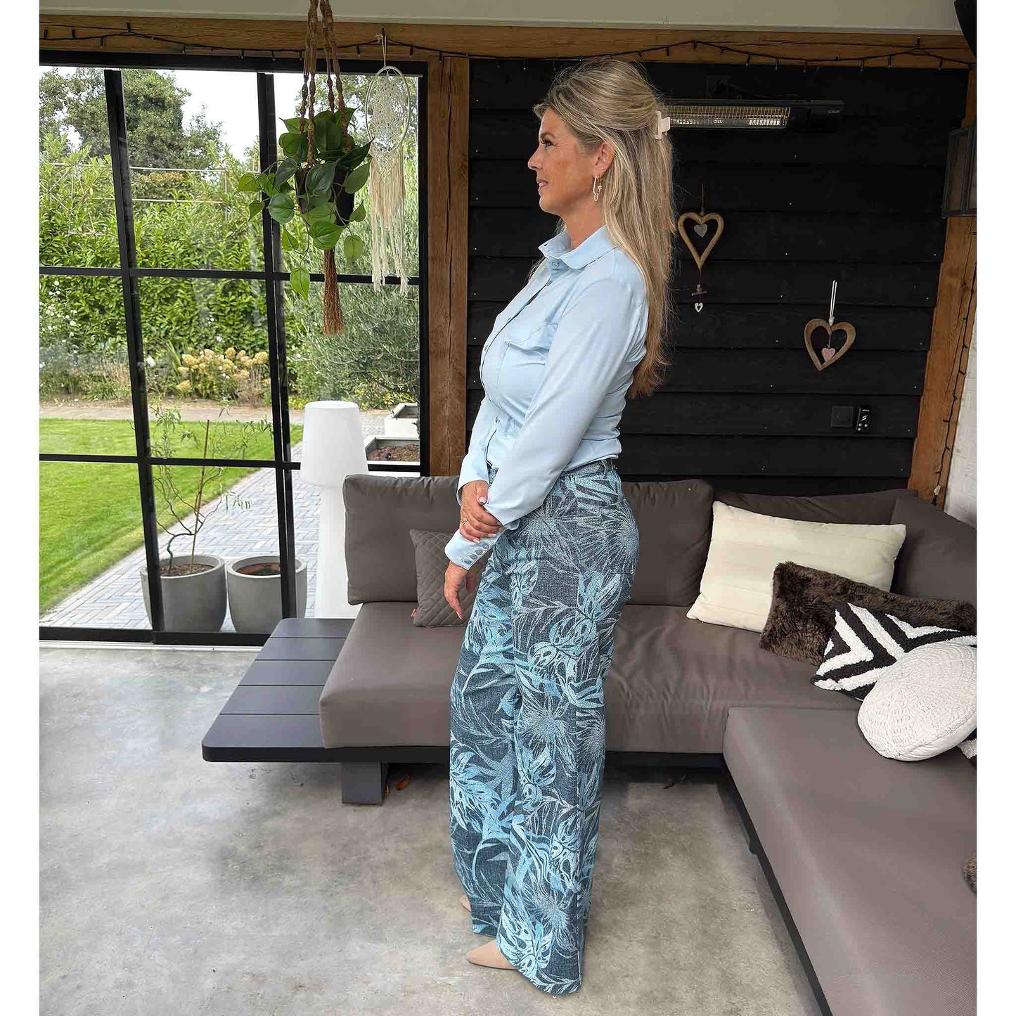 Only-M Blouse Sporty Lichtblauw | Tall