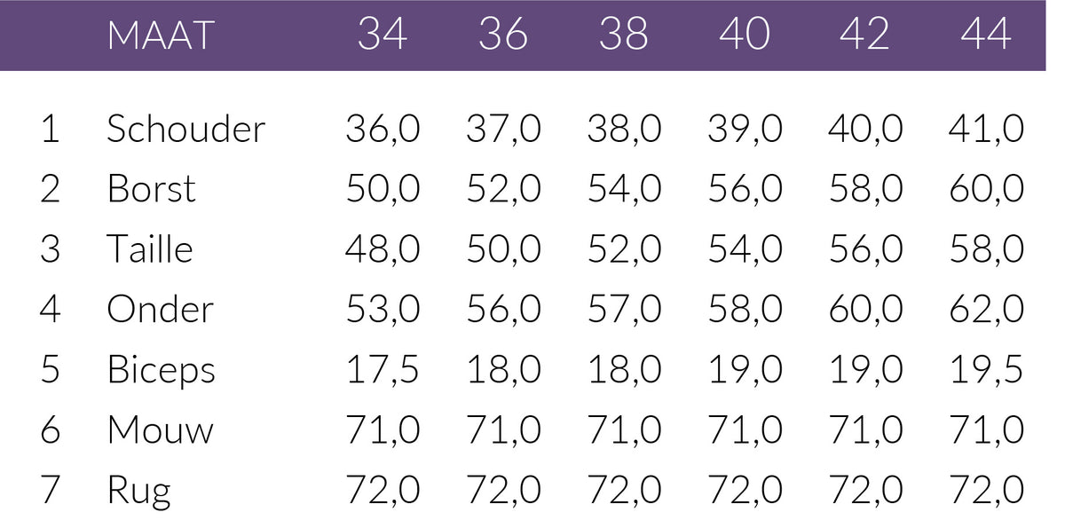 Maattabel Kimara Blouse Thesa Fuchsia | Tall