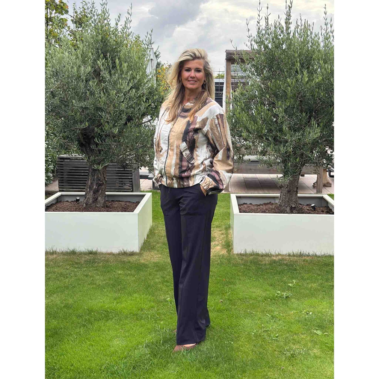 Kimara Bomber Clay Jacquard | Tall