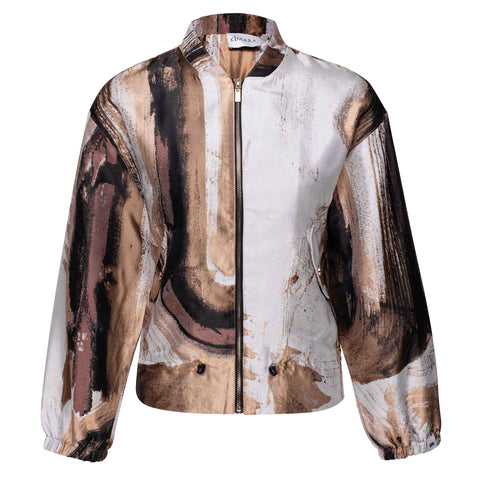 Kimara Bomber Clay Jacquard, tall kleding voor lange vrouwen