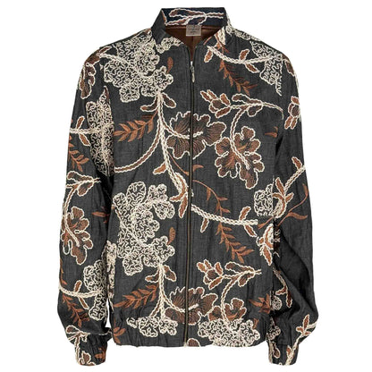 Longlady Bomber Mindie Embroidery Bruin | Tall