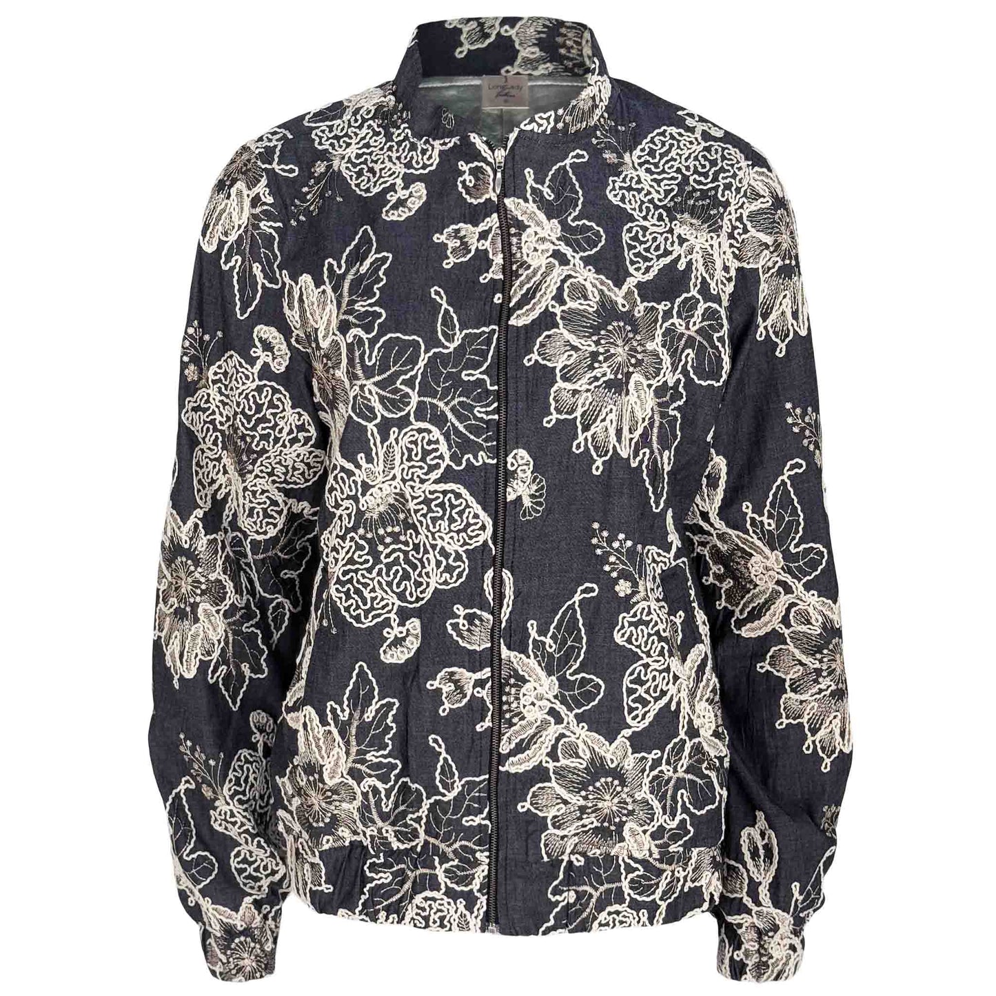 Longlady Bomber Mindie Embroidery Offwhite | Tall
