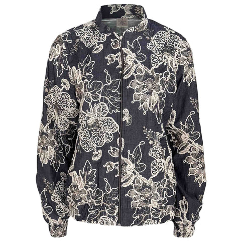 Longlady Bomber Mindie Embroidery Offwhite, tall kleding voor lange vrouwen