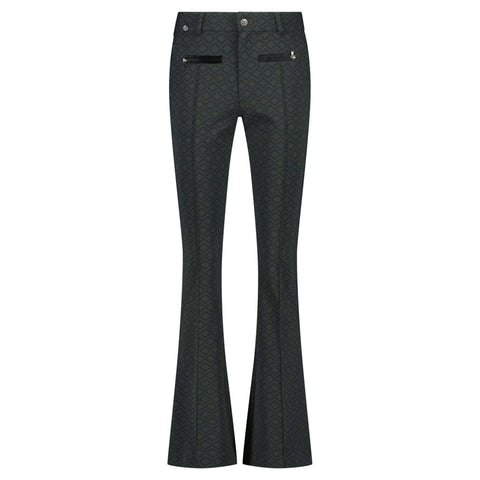 Zip73 Broek Print Groen, tall kleding voor lange vrouwen