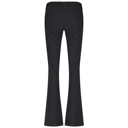 kleding lange vrouwen zip73 broek flare heavy zwart