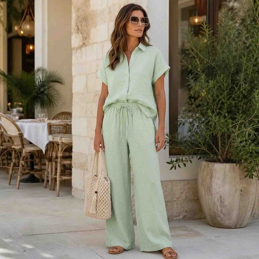 Sequoia Blouse Linnen Mint | Tall