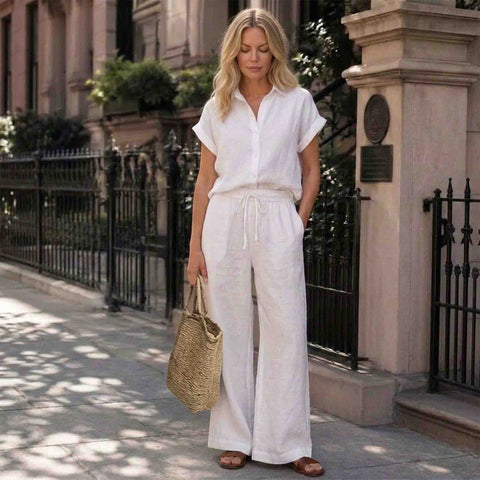 Sequoia Blouse Linnen Wit | Tall