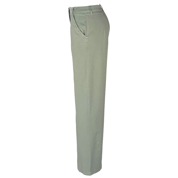Bloomers Broek Marlene Summer Cotton Jade, kleding voor lange vrouwen, zijaanzicht