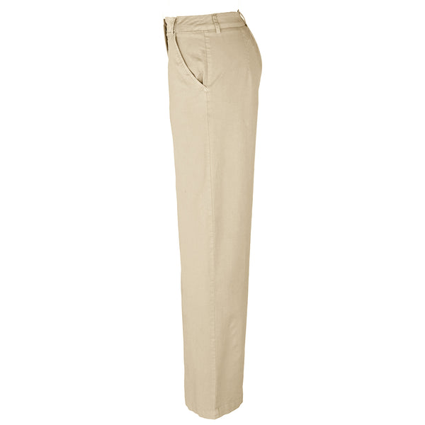 Bloomers Broek Marlene Summer Cotton Zand, kleding voor lange vrouwen, zijaanzicht