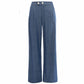 ICNK Broek Mosaic Pique Donkerblauw, tall kleding voor lange vrouwen