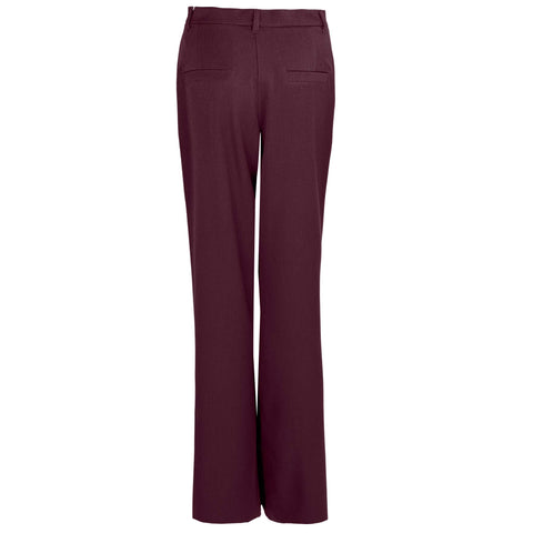 Longlady Broek Becky Bordeaux, tall kleding voor lange dames, achteraanzicht