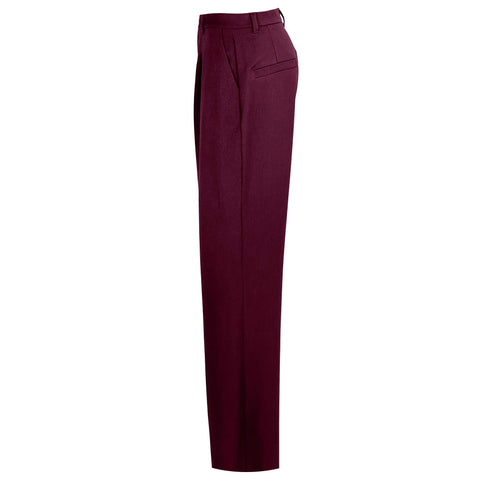 Longlady Broek Becky Bordeaux, kleding voor lange vrouwen, zijaanzicht