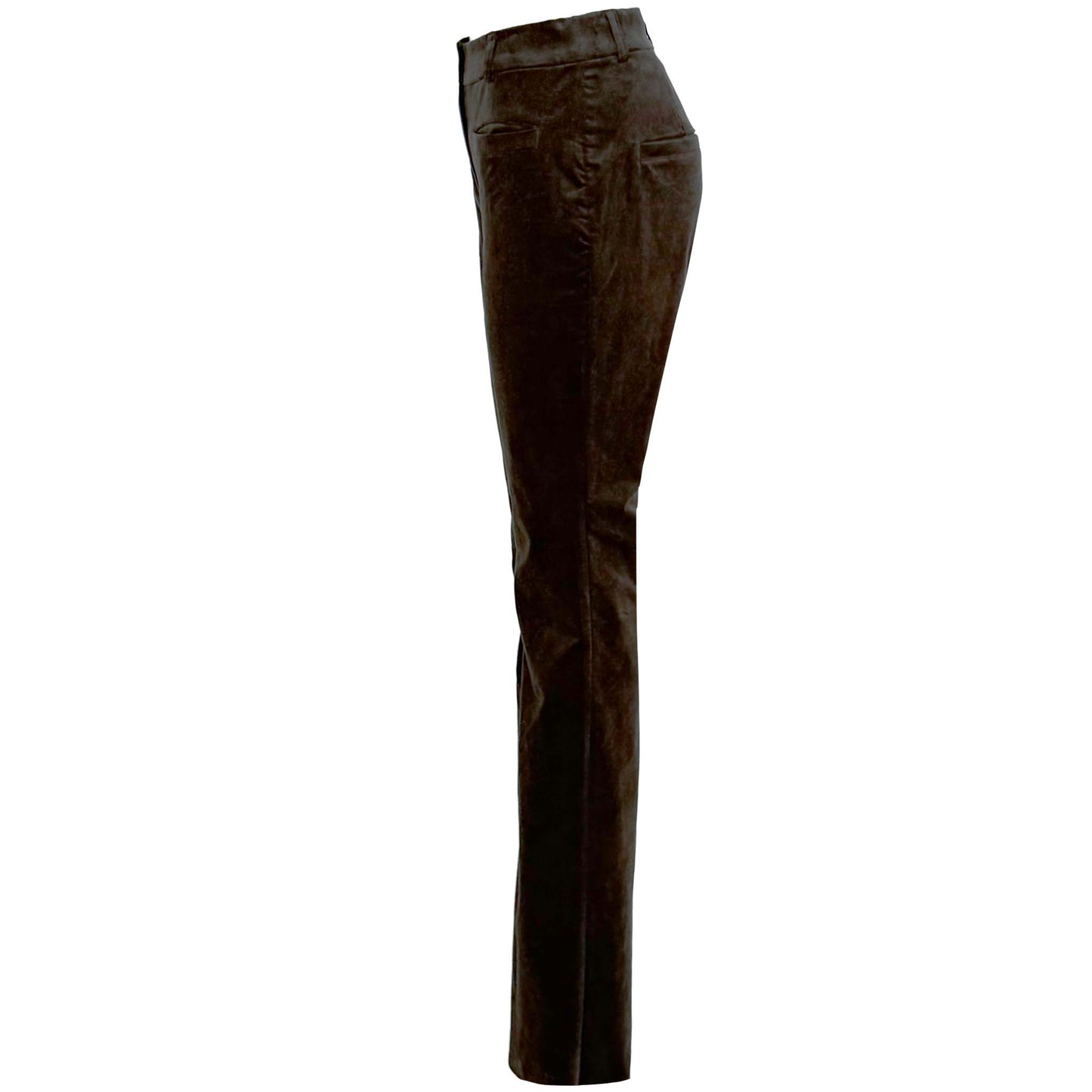 Broek lange lengte Longlady Bobanne Bruin zijkant