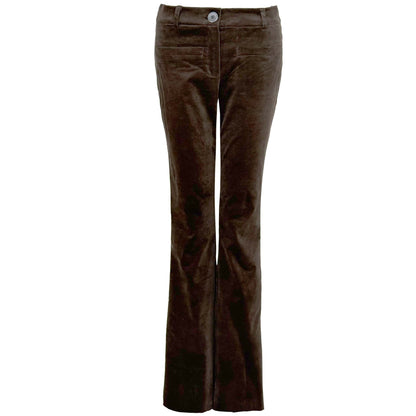 Broek lange dames Longlady Bobanne Bruin voor